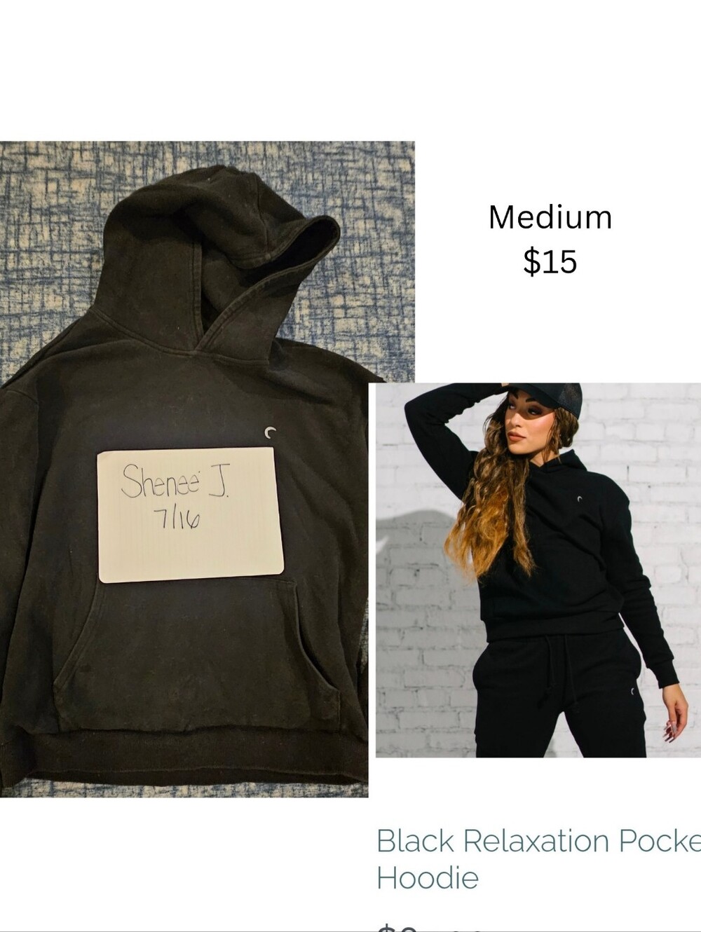 Zyia Black Relaxation Pocket Hoodie - Women